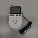 Plug in Thermostat Temperature Controller Electric Digital Thermostat Heating Cooling Mode Timer White