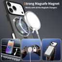 Phone Cover for iPhone 17 Pro Max Case with Stand, Magnetic, Military Grade Protection, Shock Absorption, Lightweight, Scratch Resistant, Matte Finish for iPhone Case 17 Pro Max Black