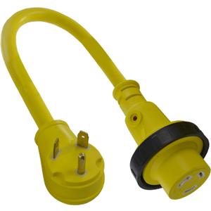 Conntek 14355 RV Pigtail Adapter RV 30 Amp Male Plug To 30 Amp Locking Female Connector, 1.5 - Feet