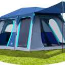 TIMBER RIDGE 10 Person Instant Cabin Tent for Camping, Setup in 60s, Blue, 10 Person