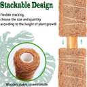 4 Pack 18 Inch Moss Pole, Stackable Moss Poles for Climbing Plants Monstera, Tall Plant Sticks Accessories, Large Coir Plant Support Stakes for Potted Plants Indoor, Pothos, Philodendron