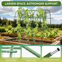 65"x48" Cucumber Trellis for Raised Bed, U-Shape Garden Trellis for Climbing Plants Outdoor, Metal Arch Vegetables Trellis, Detachable Cucumber Plant Support for Tomato,Squash