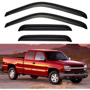 Window Visors Rain Guards for 1999-2006 Chevy Silverado/GMC Sierra 1500/2500/ 3500/ 2500HD, Window Vent Wind Deflectors Visors Shades for 2007 Silverado/Sierra Classic Model - Extended Cab