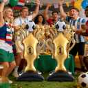 2 x 2 Pcs Giant Soccer Balloons 59 Inch Giant Self Standing Football Champion Foil Balloons for Soccer Themed Birthday Party Sports Event World Soccer Event Watch Party Fans Room Decor