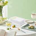 MIVIDE 2 Pack Acrylic Napkin Holder, 5.5x9.4 Inches Clear Luncheon Napkin Holder for Table, Cocktail Napkins Holder Square Rectangle for Dinner, Decorative Napkin Tray for Kitchen, Bathroom