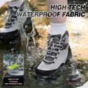 R CORD Womens Hiking Boots Waterproof Mid-Cut Hiking Boots Women Non-Slip Womens Hiking Shoes Outdoor Hiking Shoes for Women Trekking Camping Trail. 6.5 Size