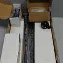 EaseLife 6.7FT Sliding Barn Door Hardware Track Kit & Handle, Big Industrial Spoke Wheel Pulley, Wall Mount, Slide Smoothly Quietly, Easy Install, Black, 80" Track Fit for 36-38" Wide Opening (No Door)