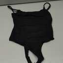 Avidlove Tank Top Bodysuit for Women Square Neck Double Lined Body Suits One Piece Thong Basic Summer Cami Tops (X-Small, Black)