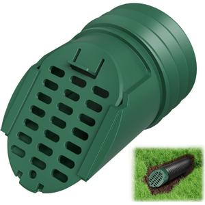 1 Pack Downspout Rodent Guard, Twist in Insert for 4" Round Rain Gutter Downspout Extension Hose to Block Animals, with Leaf Filter Design (Green)