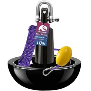 Mushroom Anchor Kit,10lb Small Boat Anchor for Kayaks Canoe Skiffs Jon Boat