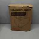 LaffyLo Electric Heated Blanket King Size 90 x 100, Dual Control, Fast Heating Blanket, Dual-Sided Flannel Sherpa, 10 Heat Settings, 1-12 Hour Auto Off, Machine Washable, Light Grey