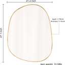 ELEHUME Asymmetrical Mirror for Wall Decor 21"*27", Modern Gold Framed Wall Mirror for Living Room Bathroom Bedroom Entryway ELE-STOU-0065Gold