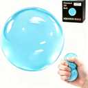 Coconut Oil Squishy Stress Ball, No Rebound Sensory Fidget Toys-Blue, 2.36 inches