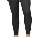 KEKING Full Leg Compression Sleeves, Unisex, Thigh High Compression Stocking 20-30mmHg Graduated Support for Thigh Calf Knee, Running, Basketball, Reduce Varicose Veins and Swelling, All Black S