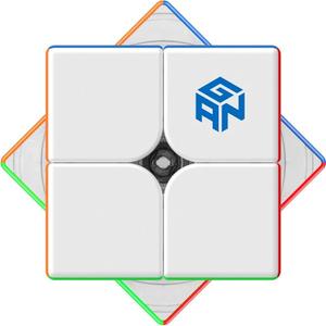 CuberShop GAN 251 M Air, NEW Model 2x2 Magnetic Stickerless Speed Cube, Excellent Gans 2x2x2 Stickerless Mini Magnetic GAN Cube, Super Lightweight & Fast (251M Air Frosted Matte Finish)