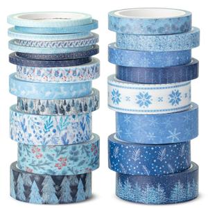 Mr. Pen- Washi Tape Set, 21 Rolls, Assorted Sizes, Ocean Breeze, Washi Tape for Journaling