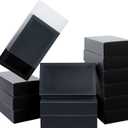 26 PCS Rectangle Drawer Kraft Boxes Small Cardboard Present Packaging Boxes for Party Favor Treats, Candy and Jewelry Crafts, 6.5 x 3.7 x 1.6 inch (Clear, Black)