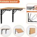 Ultrawall 24 inch Black Sturdy Folding Shelf Brackets, Heavy Duty Adjustable Steel Wall Mounted Collapsible Shelf Bracket, Max Load 550lb