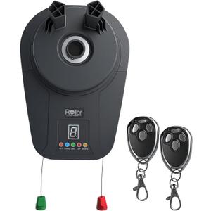 Automatic Roll Up Door Opener,Equipped with Two Remote Control,DC Power Garage Door Opener, It Features a Powerful 800N(1/2HP) Motor for Reliable Performance