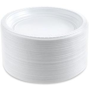 Blue Sky 200 Count Disposable Plastic Plates, 6-Inch, White