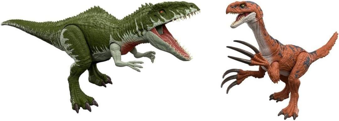 Jurassic World 2-Pack Of Dinosaur Figures Giganotosaurus & Therizinosaurus, Attack Actions