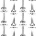 VIHOSE 12 Pcs Silver Cordless Table Lamps LED Portable Table Lamp with Touch Sensor 3 Color Dimming up to 15 Hours Rechargeable Battery Desk Light for Restaurant Nursery Living Room (Silver)