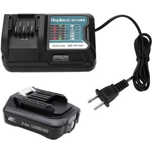 12V 2000mAh BL1021B Li-ion Battery with DC10WD Charger Replace for BL1016 BL1015 BL1020B Replace for Makita Tool DF031D DF0331D TD110D JR103D JR105D HSS01D MP100DZ HP332D DC10SB