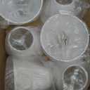 Chandelier Shades Set Of 6, Clip On Lamp Shade For Candelabra Bulbs, 5.9" X 5.1" X 3" White Natural Linen Mini Barrel Replacement Shades