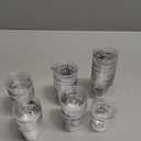 Peryiter 100 Pcs Plastic Shot Glasses 1.5 oz Disposable Cups Bulk Clear Plastic Sample Cups Transparent Tasting Mugs Wine Whiskey Container Fun Design for Party Birthday Supplies Wedding, 4 Styles