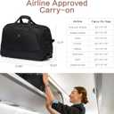 OIWAS Small Rolling Duffle Bag with Wheels, Travel 22 inch Carry On Luggage Unisex-Adult Short Term Trips Expandable 50L to 60L