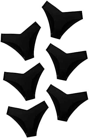 DEANGELMON Women Seamless Bikini Cheeky Underwear Invisible No Show Panties V-Waist Hipster Ladies Soft Stretch Multi Pack,5 pcs, Medium