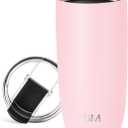 Simple Modern Travel Coffee Mug Tumbler with Flip Lid | Reusable Insulated Stainless Steel Cold Brew Iced Coffee Cup Thermos | Gifts for Women Men Him Her | Voyager Collection | 16oz | Blush