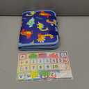 Esjay Toddler Busy Board Montessori Toys for Boys, Sensory Book Educational Activities for Learning Fine Motor Skills, Birthday Gifts for Boys Toddlers, Travel Toys for Airplane Car, Blue Dinosaur