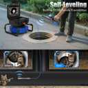10 Inch IPS Sewer Inspection Camera with 512Hz Locator, 1080P AHD, 50M Cable, DVR, Auto Self-Leveling, 5X Zoom, TF Card, LED Lights for Pipe/Wall/Drain (100FT/512hz Locator)