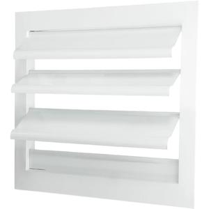 PATIKIL 8x8 Inch Aluminum Vent Cover, Louver Shutter Exhaust Fan Louvered Vent Automatic Gravity Square Grill Self-Closing Vent Cover for Greenhouse Industrial Exhaust HVAC System, White