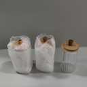 Set of 3 Glass Food Storage Jars with Handles Wood Lid and Spoon, 25 oz Glass Kitchen Canisters for Coffee, Tea, Cereal, Spice and Canning, Mason Jars, Cute Jar