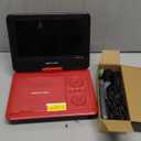 DBPOWER 11.5" Portable DVD Player, 5-Hour Built-in Rechargeable Battery, 9" Swivel Screen, Support CD/DVD/SD Card/USB, Remote Control, 1.8 Meter Car Charger, Power Adaptor and Car Headrest (Red)