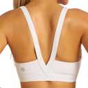 RUNNING GIRL Sports Bras for Women, Medium Support Molded Cup Sports Bras with Sewn in Pads Strappy Workout Yoga Bra