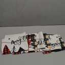 Merry Christmas Placemats Set of 6, Red Green Plaid Pine Tree Heat Resistant Washable Table Place Mats White Snowy Forest Winter Table Linens Party Holiday Decor for Kitchen Dining Outdoor Indoor (18x12 inch x6 pcs)