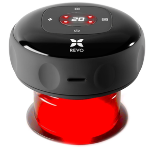 REVO The Original 4in1 Smart Cupping Therapy Massager, Red Light Therapy for Targeted Pain Relief, Knots, Aches, Muscle Soreness, Circulation & Tighter Skin, Portable Cupping Kit
