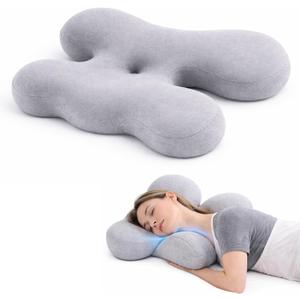 Nabrona Side Sleeper Pillow for Anti-Wrinkle, Neck Pain & Breathing Smoothly, Memory Foam Pillows for for Back and Side Sleepers, Large Cervical Neck Pillow, with Enhanced Support and Comfort