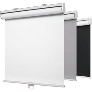 Cordless Blackout Window Roller Shades, Pull Down Spring System Indoor Blinds, Room Darkening Waterproof UV Protection Thermal Insulated Fabric for Home and Office (Reverse Roll White,51" W x 72" H)