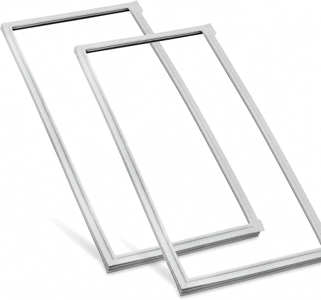 2 Pack W10830055 Refrigerator Door Gasket, Gray, 42.13 x 16.93 Inches