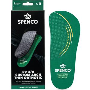 Spenco Rx Thinsole 3/4 Length Shoe Insoles, Women's 11-12.5/Men's 10-11.5