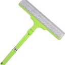 Homilifibra All-Purpose Shower Squeegee for Glass Doors, Bathroom Cleaner Tool for Household Home Window Mirror, Cleaning Tile Wall, Car, Windshield Squeegee with 12" Blade and 15" Long Handle