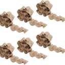 6 Rolls Burlap Garland 9 Ft Christmas Decorations Bulletin Board Border DIY Ruffled Trims for Boho Rustic Christmas Decor Classroom Farmhouse Brown