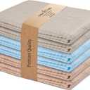 Urban Villa Kitchen Towels Waffle Dish Cloths Multi Color Set of 6 Over Sized 18x28 Inches Highly Absorbent 100% Cotton Kitchen Hand Tea Towels Dish Cloths
