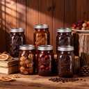 SUT Amber Wide Mouth Mason Jars 32 oz,9 Pack Quart Mason Jars With Airtight lids and Bands,Canning Jars 32 oz for Preserving,Meal Prep,Overnight Oats,Fermenting