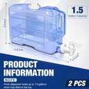 2 Pack Fridge Water Dispensers Bottle with Leak-proof Spigot and Convenient Handle Reusable Plastic Juice Beverage Dispenser Water Jug for Party Refrigerator Drink Iced Tea Juice Storage