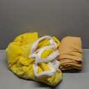 4 Pcs Hospital Bed Sheets Set, Soft Knitted Standard Sheets Quality, Include Fitted Sheet, Quilt Cover, Pillow Case and Blanket (Yellow)